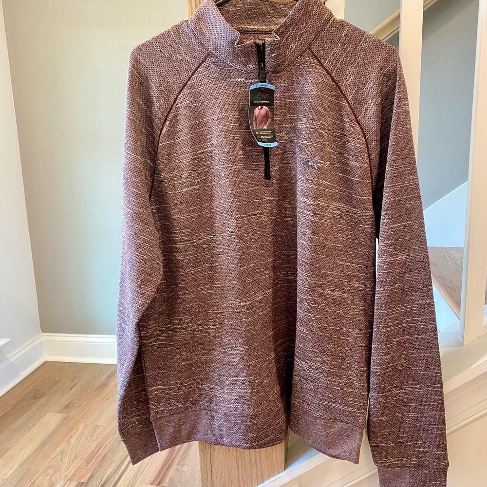 Greg Norman Collection Men's Zip-Up Sweater - Marled Brown